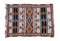 A Moroccan Wool Rug 6 feet 5 1/2 inches x 6 feet 1 inch.