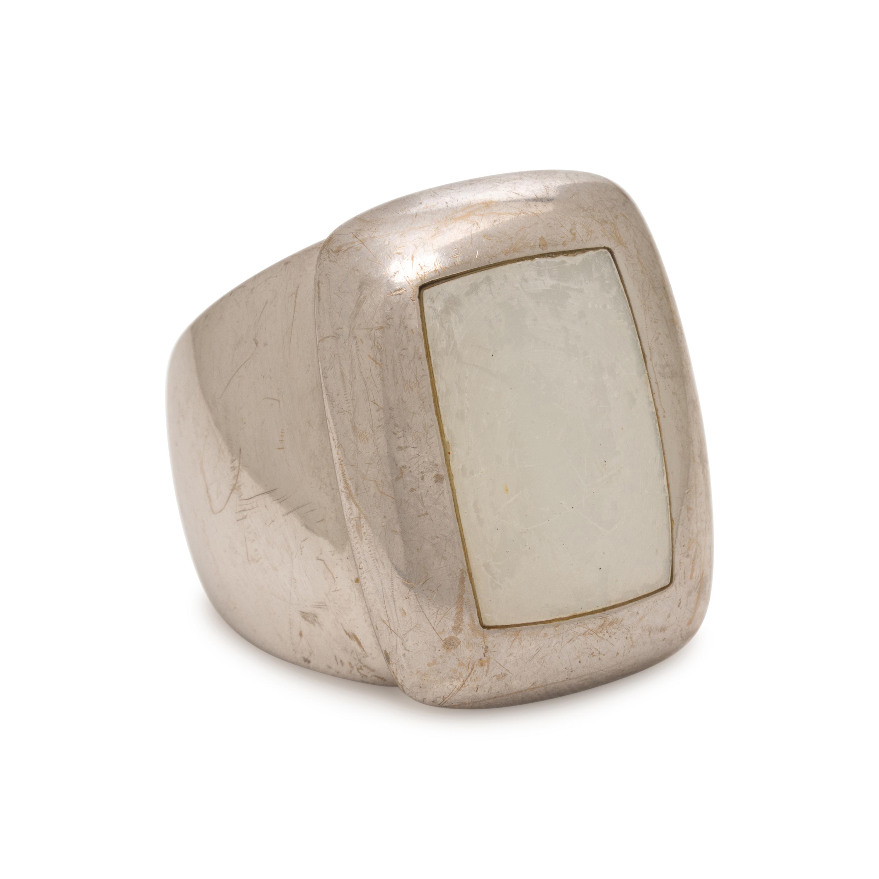 Van Cleef & Arpels, 'Babylon', Mother-of-Pearl and White Gold Ring