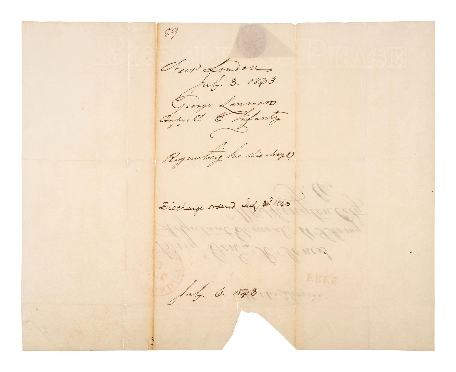[LEAVENWORTH]. A group of 4 stampless covers addressed to Adjutant General Robert Jones in Washington, DC, including two with 1840s Fort Leavenworth cancellations, comprising:
