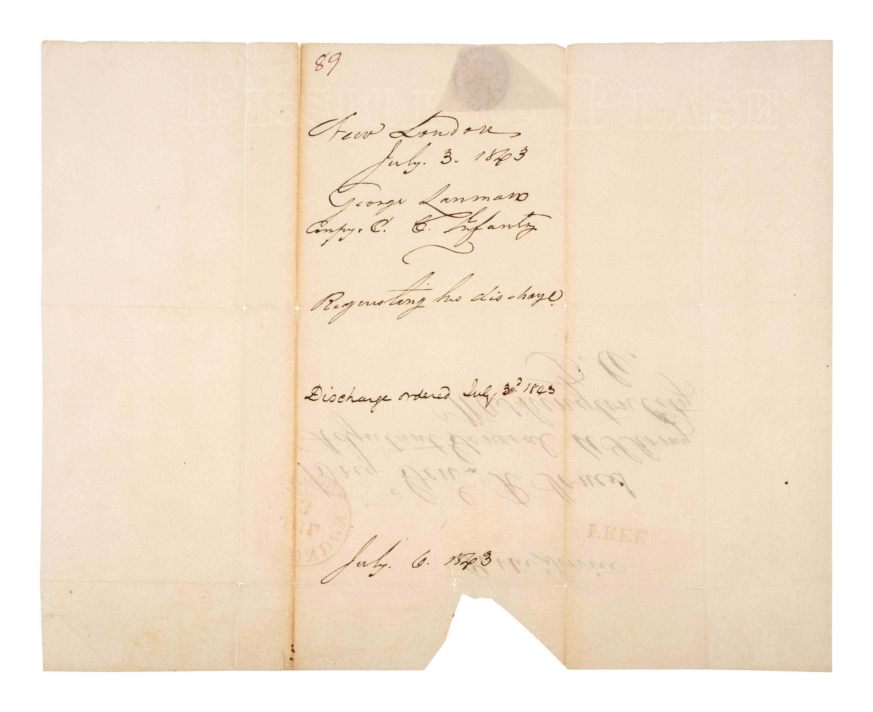 [LEAVENWORTH]. A group of 4 stampless covers addressed to Adjutant General Robert Jones in Washington, DC, including two with 1840s Fort Leavenworth cancellations, comprising:
