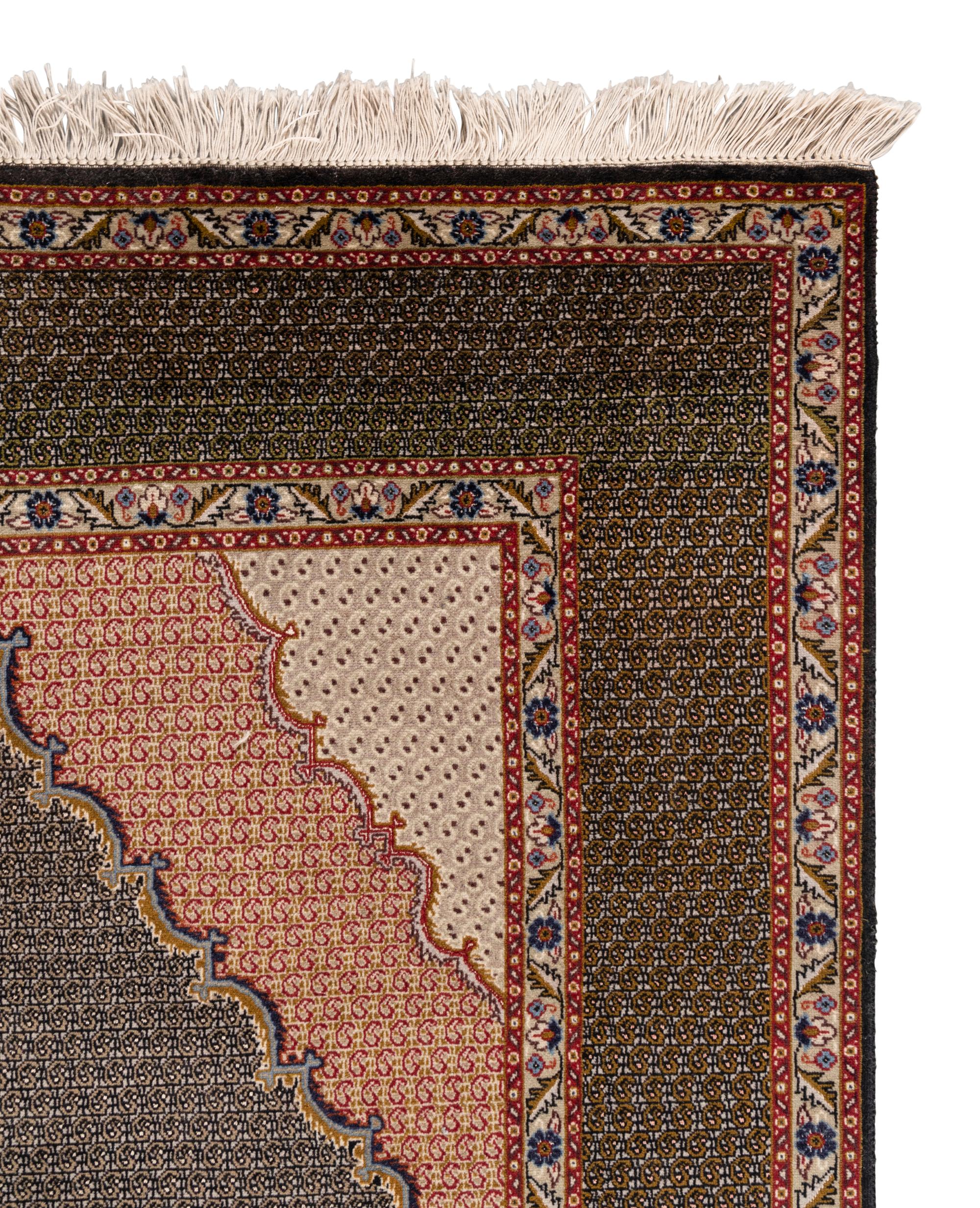 A Tabriz Silk Rug