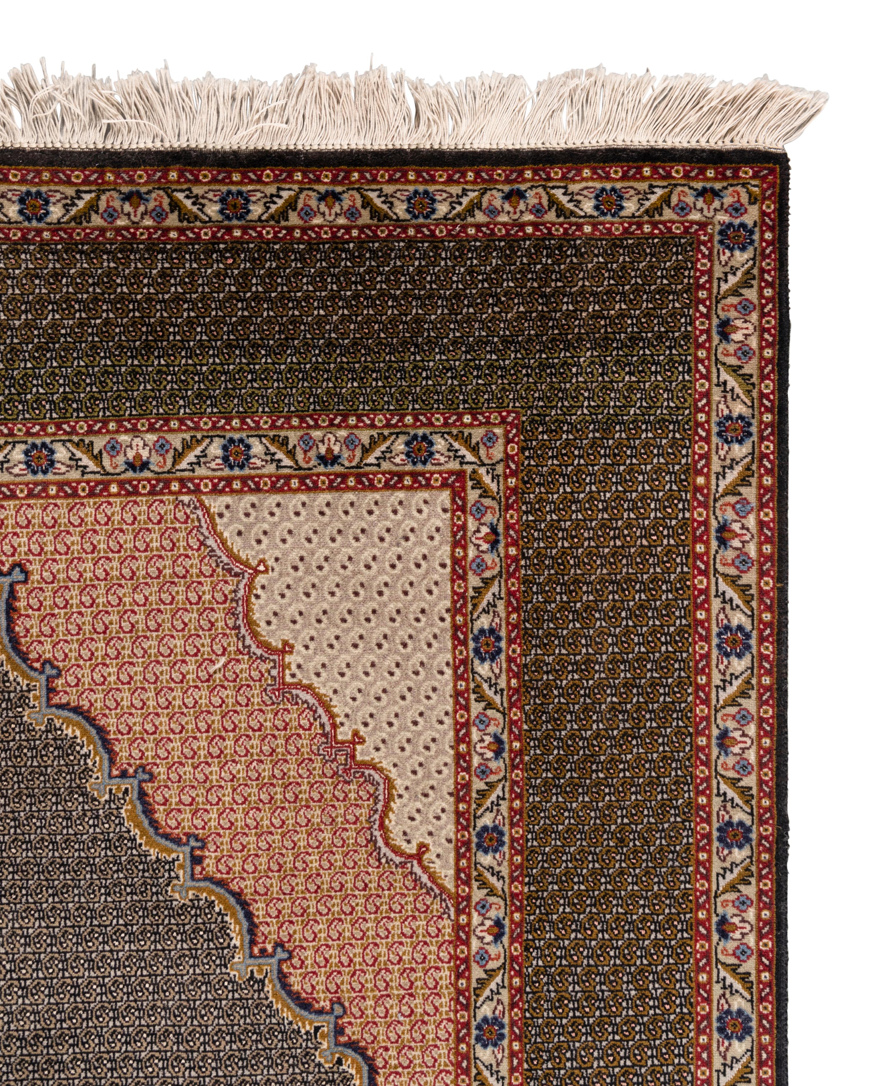 A Tabriz Silk Rug