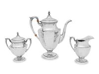 An American Silver Three-Piece Coffee Service