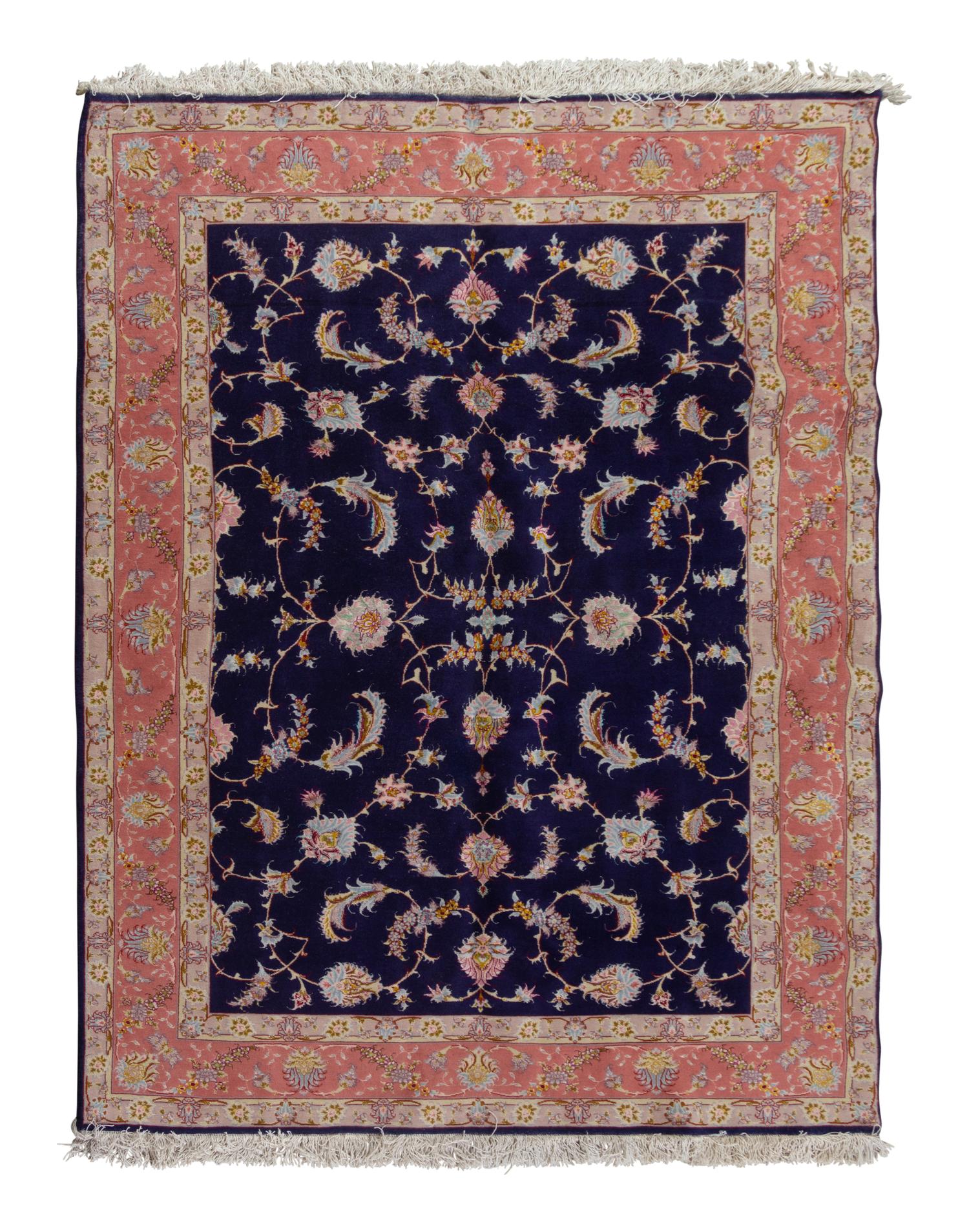 A Tabriz Raj Silk and Wool Rug