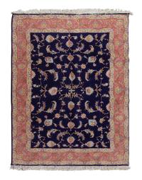 A Tabriz Raj Silk and Wool Rug
