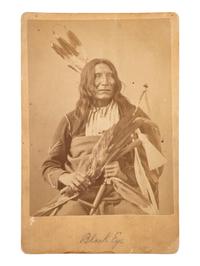 [NATIVE AMERICANS]. GARDNER, Alexander (1821-1882), photographer. Cabinet card of Black Eye, Sans Arc Sioux. Washington, DC, ca 1872.