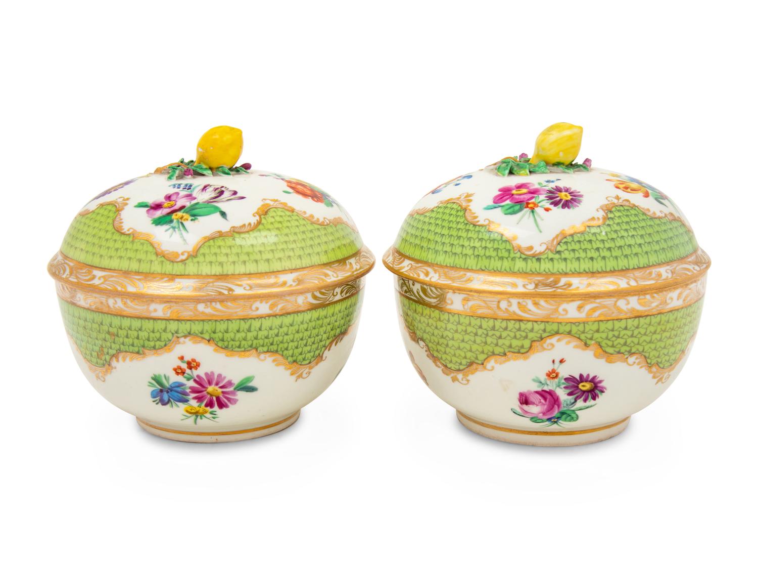 A Pair of Vienna Porcelain Covered Bowls