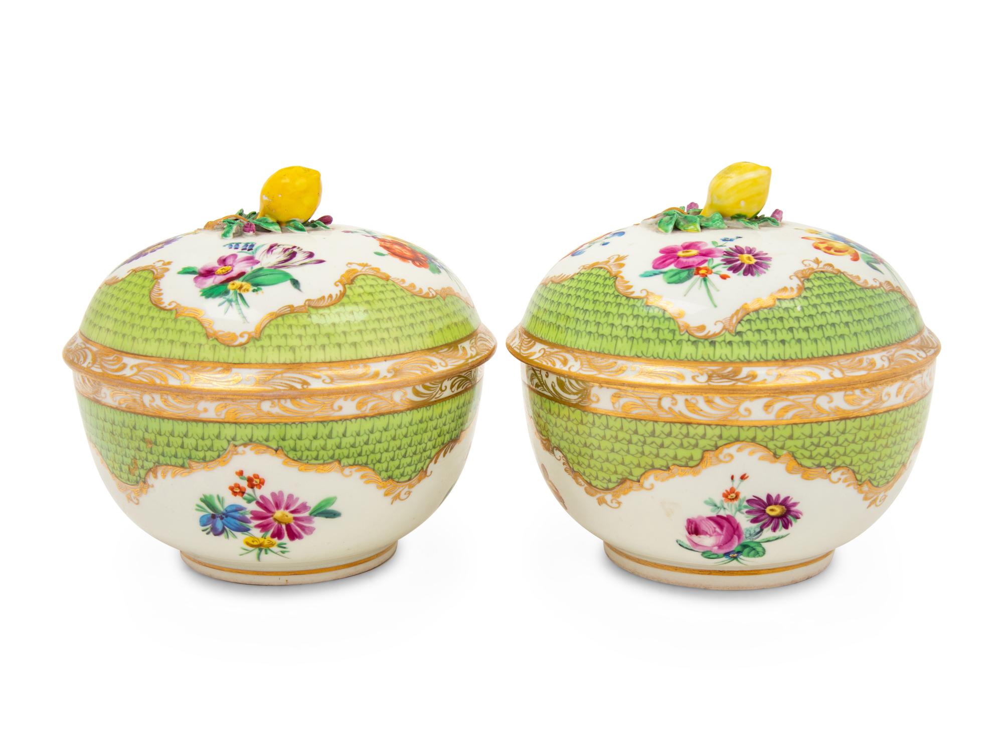 A Pair of Vienna Porcelain Covered Bowls
