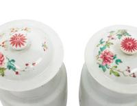 A Pair of Chinese Famille Rose Porcelain Jars