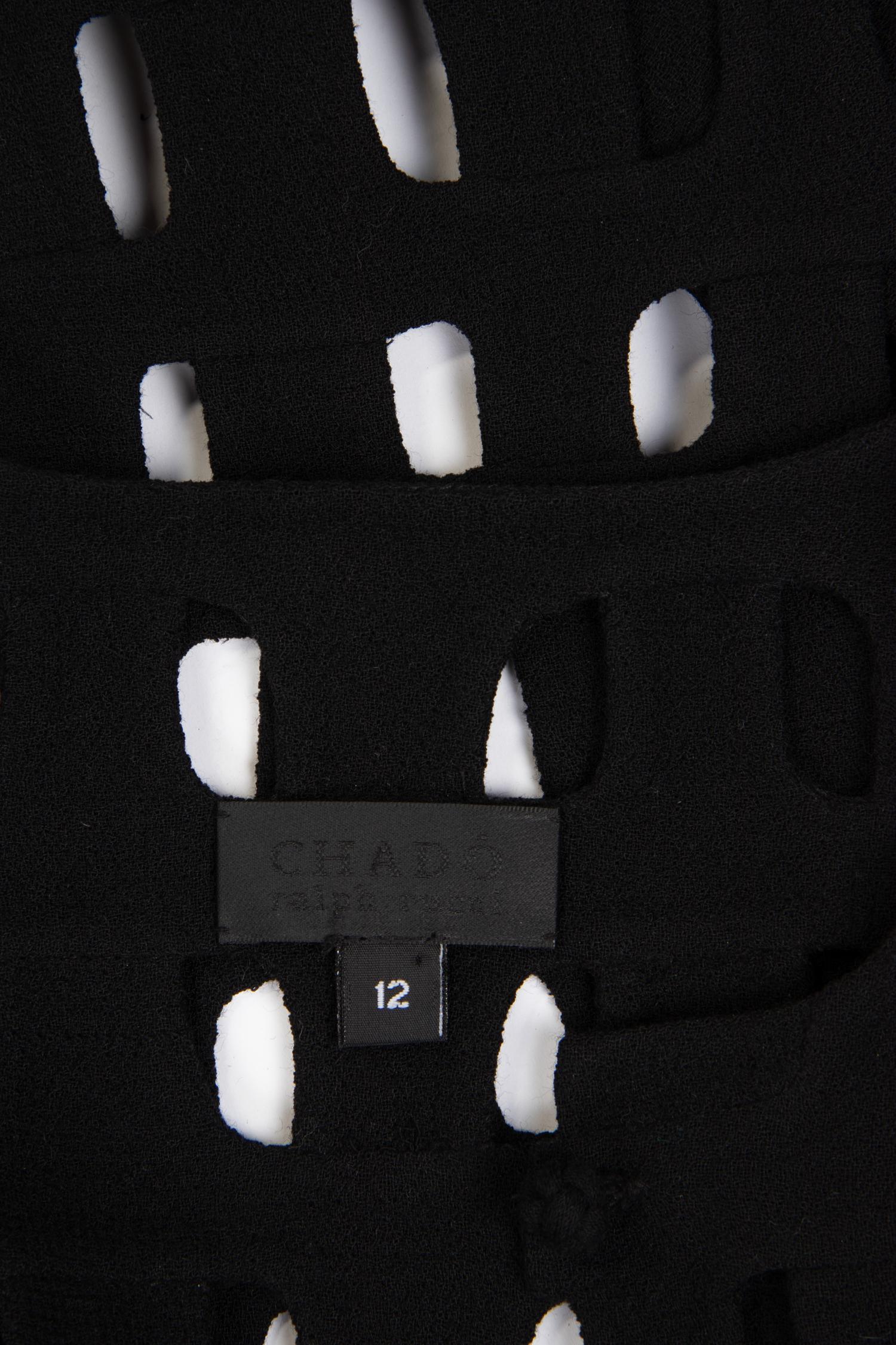 Ralph Rucci Wool Crepe Open Work Design Jacket