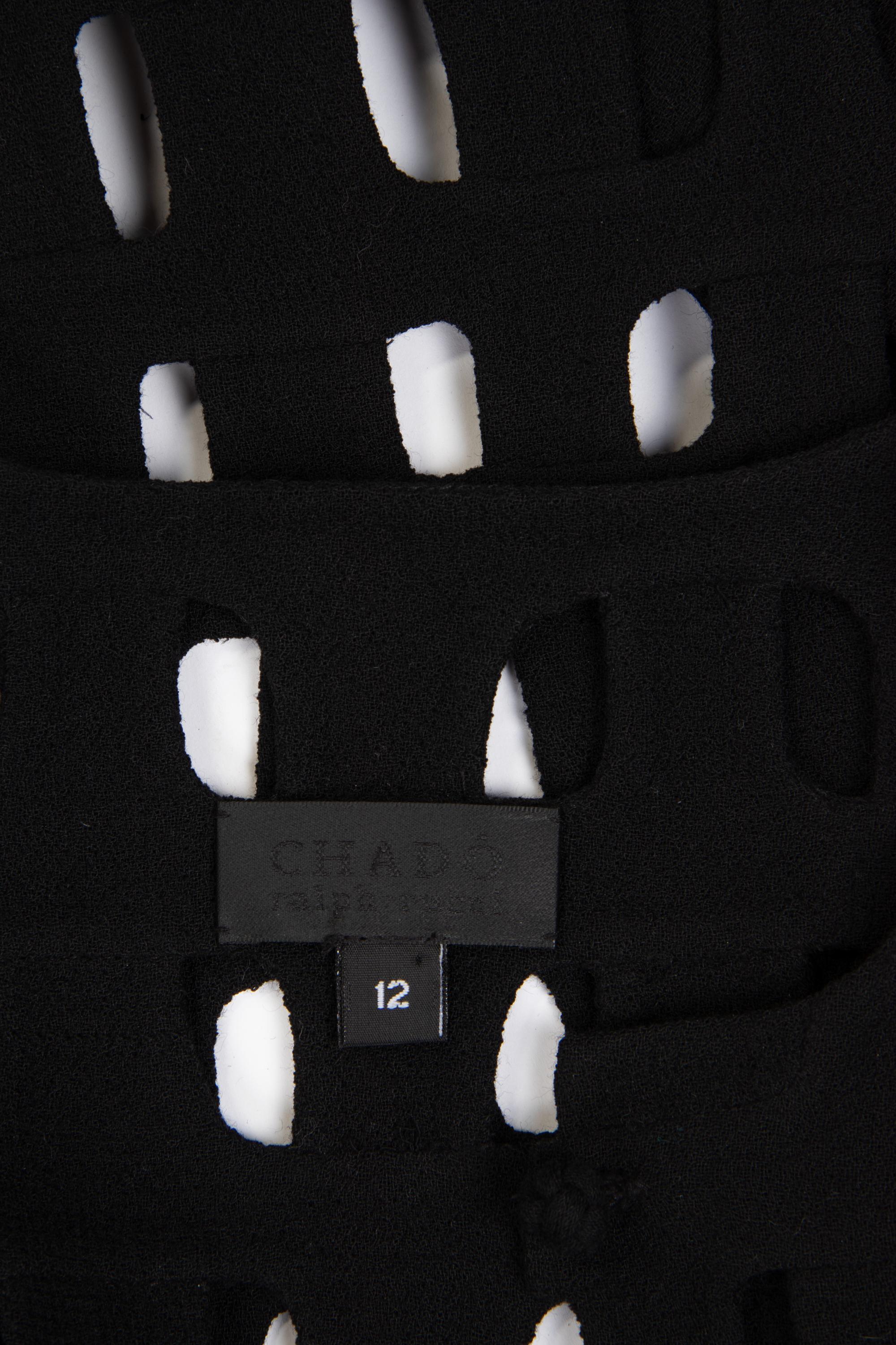 Ralph Rucci Wool Crepe Open Work Design Jacket