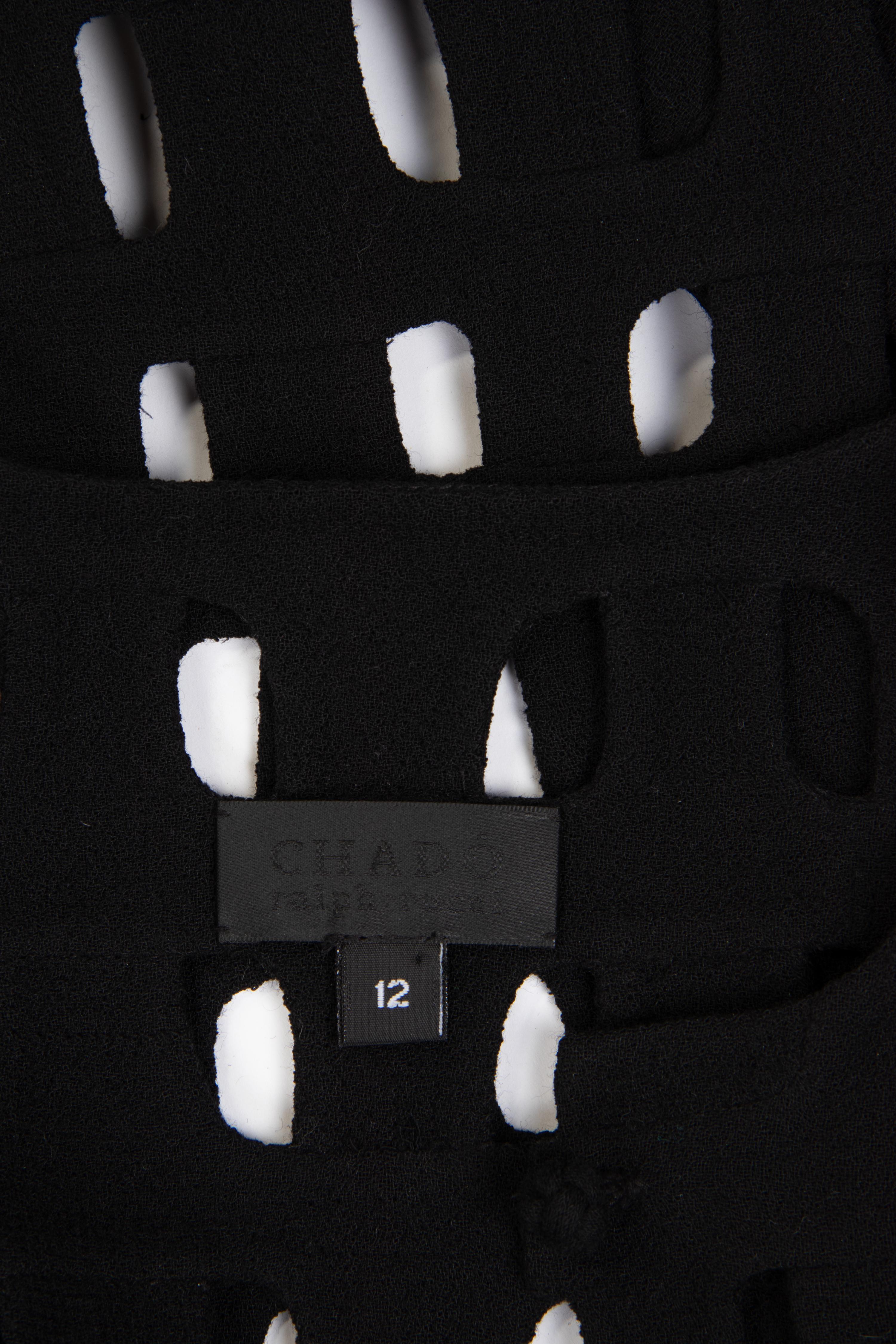 Ralph Rucci Wool Crepe Open Work Design Jacket