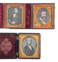 [EARLY PHOTOGRAPHY]. A group of 11 daguerreotypes featuring gentleman of varying ages, incl. portraits by ANSON, WHITEHURST, and VAN LOAN.