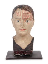A Chalkware Phrenology Head
