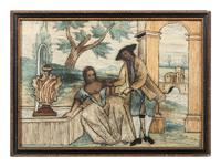 Four Collage Pictures with Silk