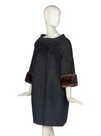 J. Mendel Wool Coat With Mink Trim