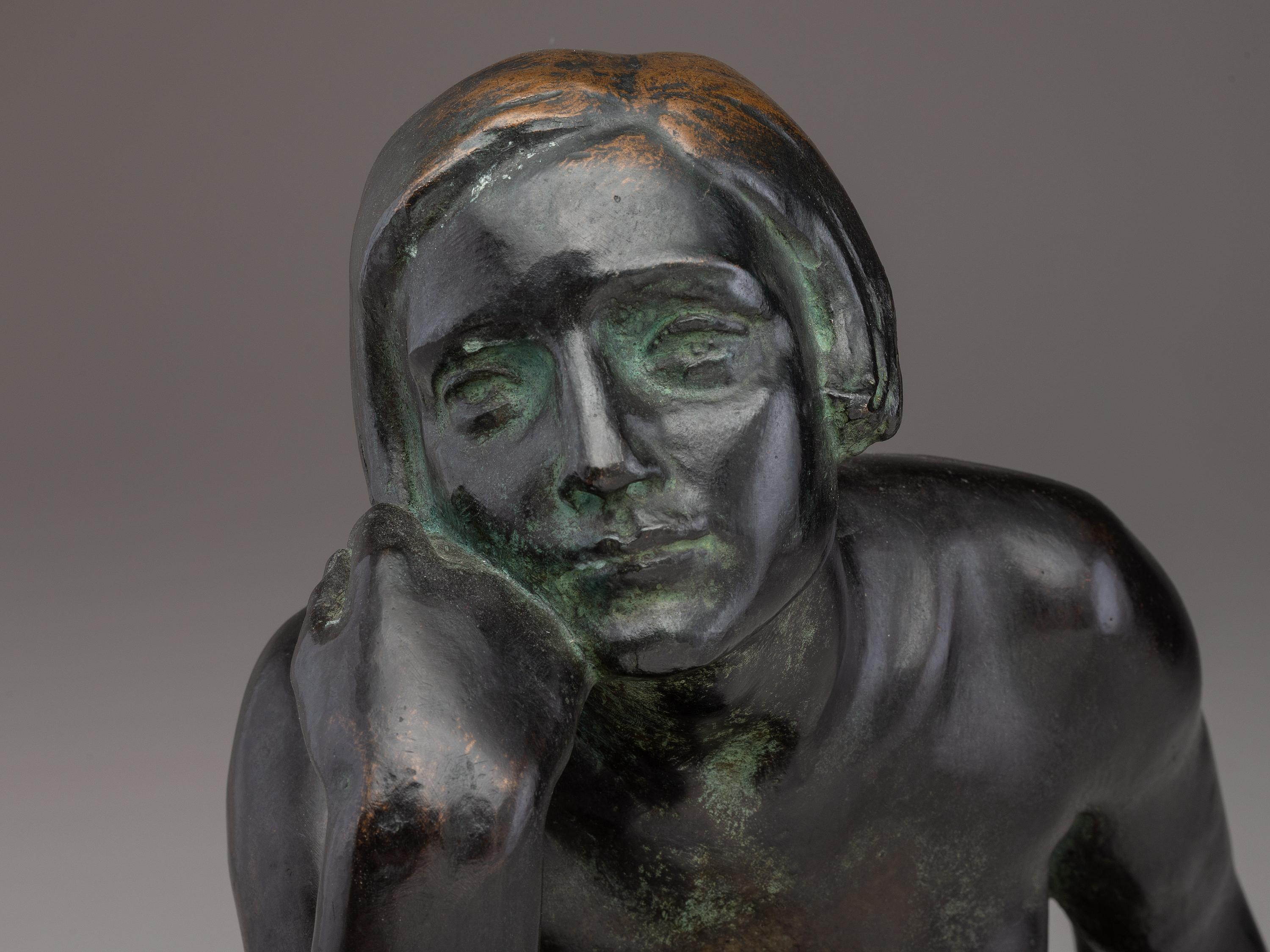 Seated Art Deco Maiden