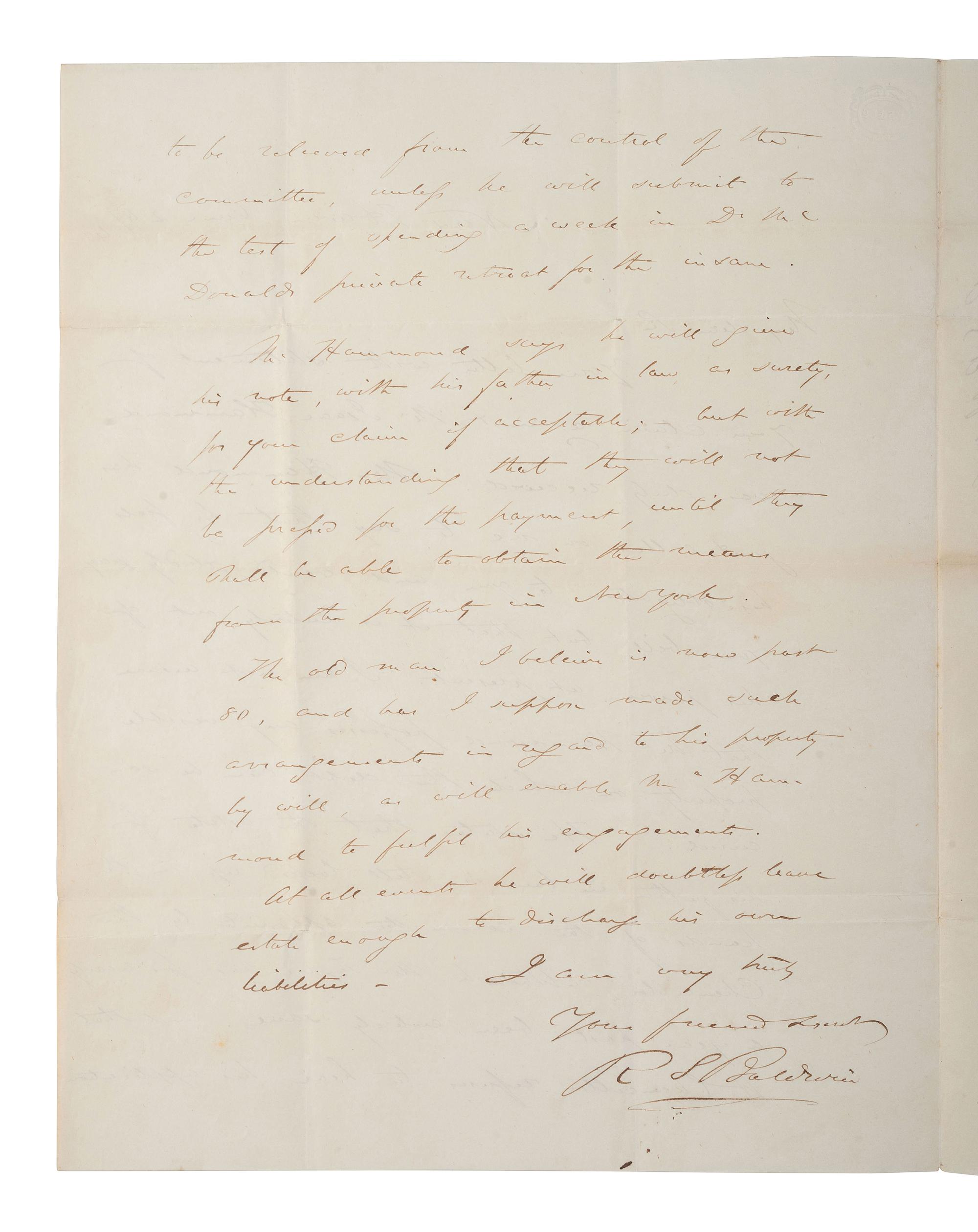 [ENSLAVEMENT & ABOLITION - AMISTAD]. A group of 5 ALsS from attorneys and others involved in the Amistad case, including Lewis TAPPAN, Roger BALDWIN, Henry GILPIN, and Theodore SEDGWICK.