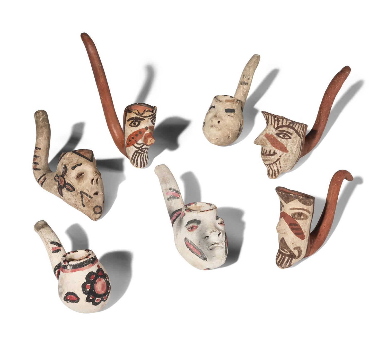 Tesuque and Isleta Pottery Pipes
