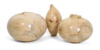 Three Turned Aspen Wood Vessels, Robert Gray (b. 1943) Height of largest 10 x diameter 14 inches.