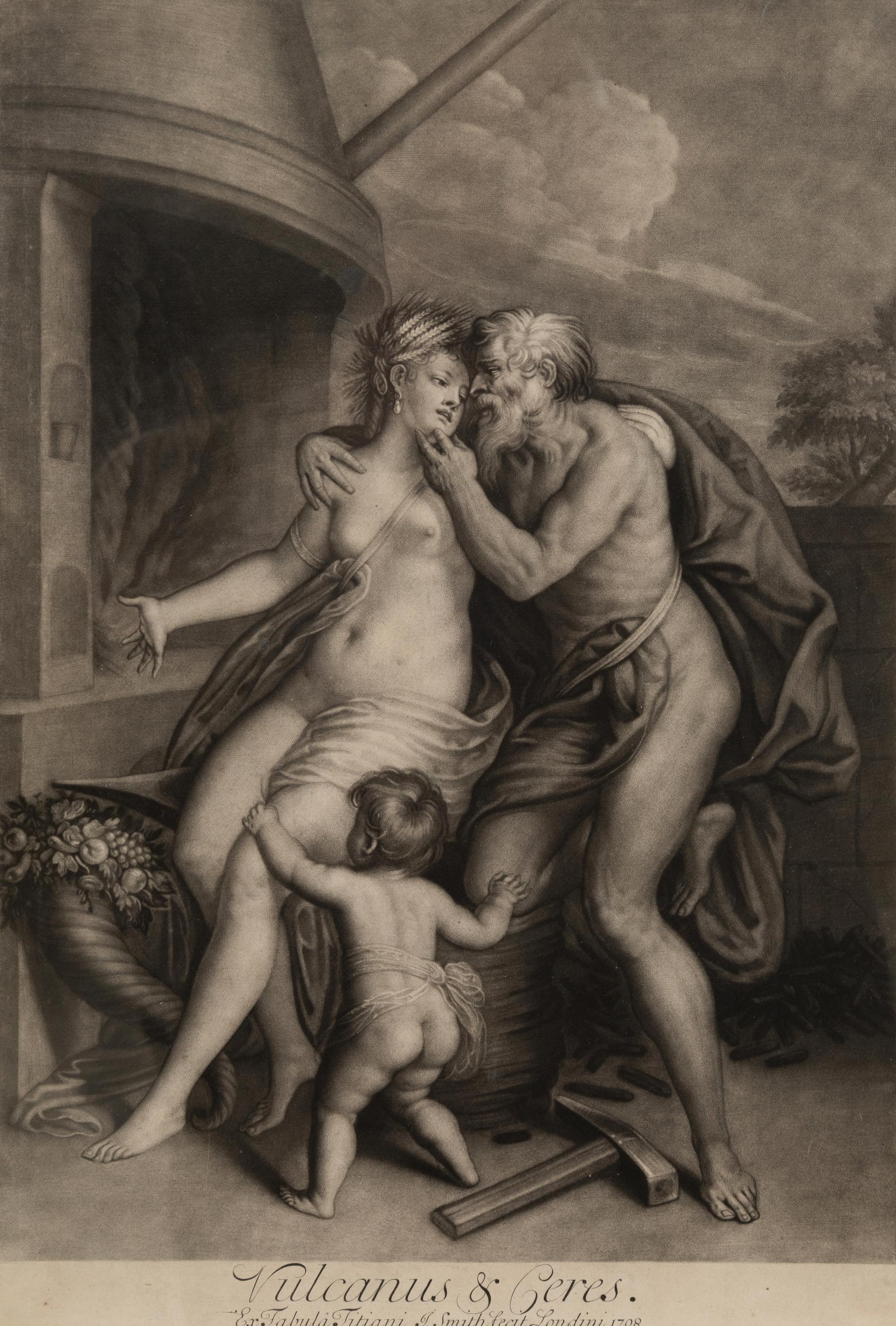 A Set of Three Chromolithographs after Titian