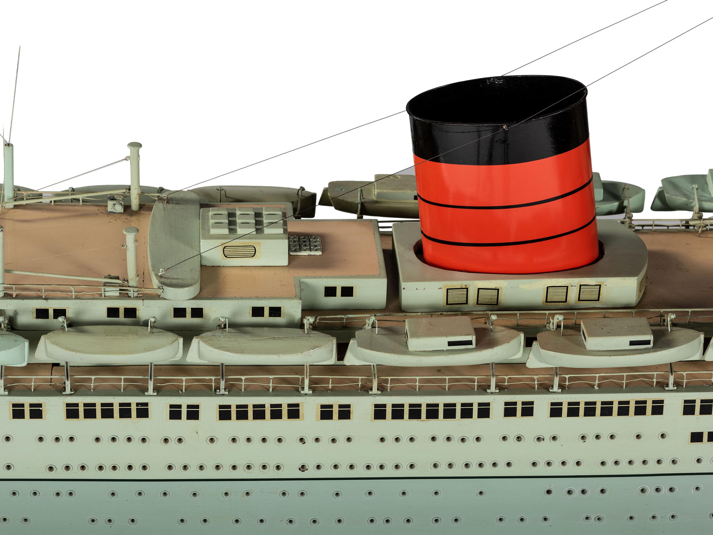 A Scale Model of the RMS Caronia Cunard Ocean Liner