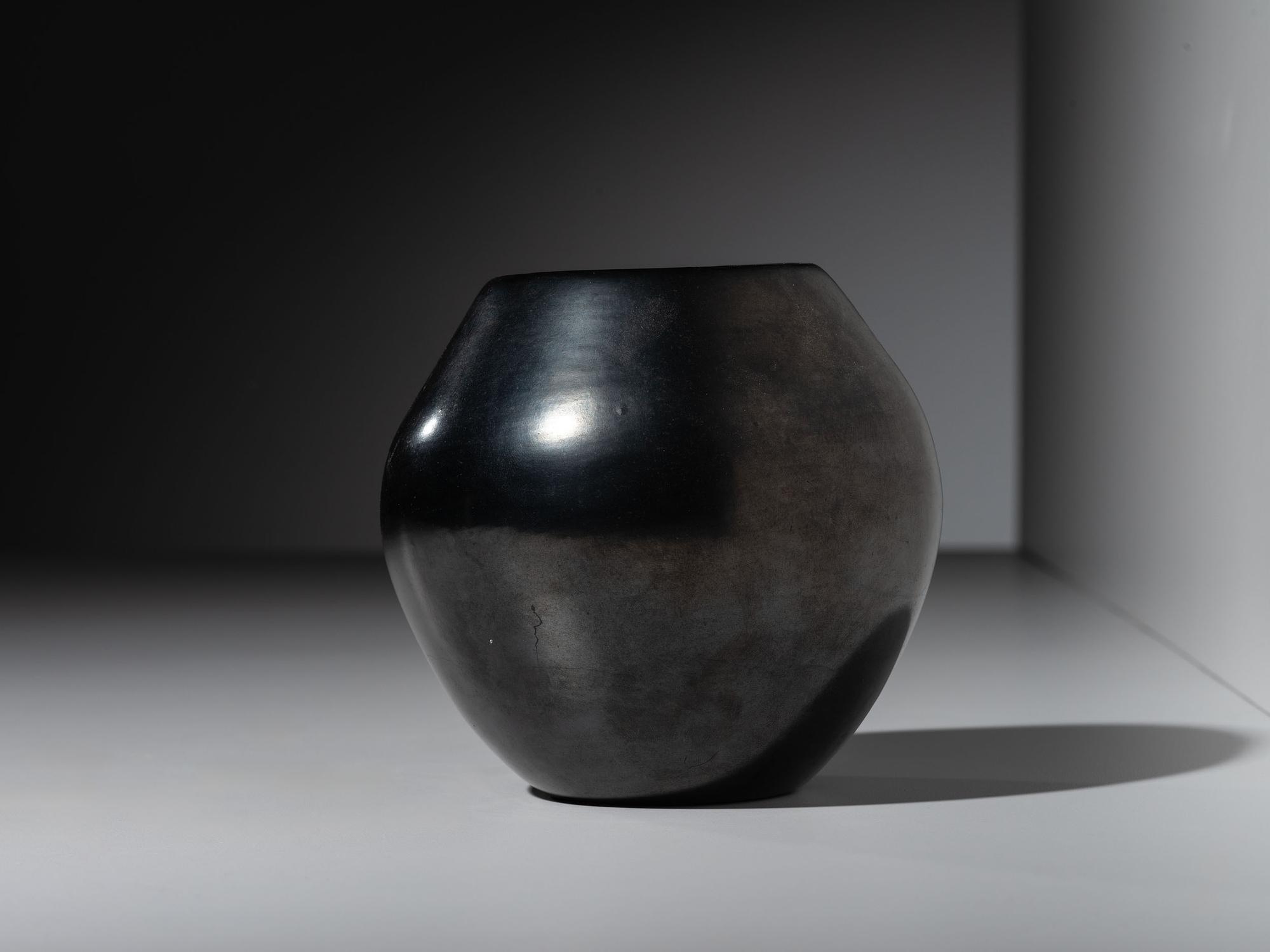 Blackware Jar, with Gun Metal Finish 1956-1965