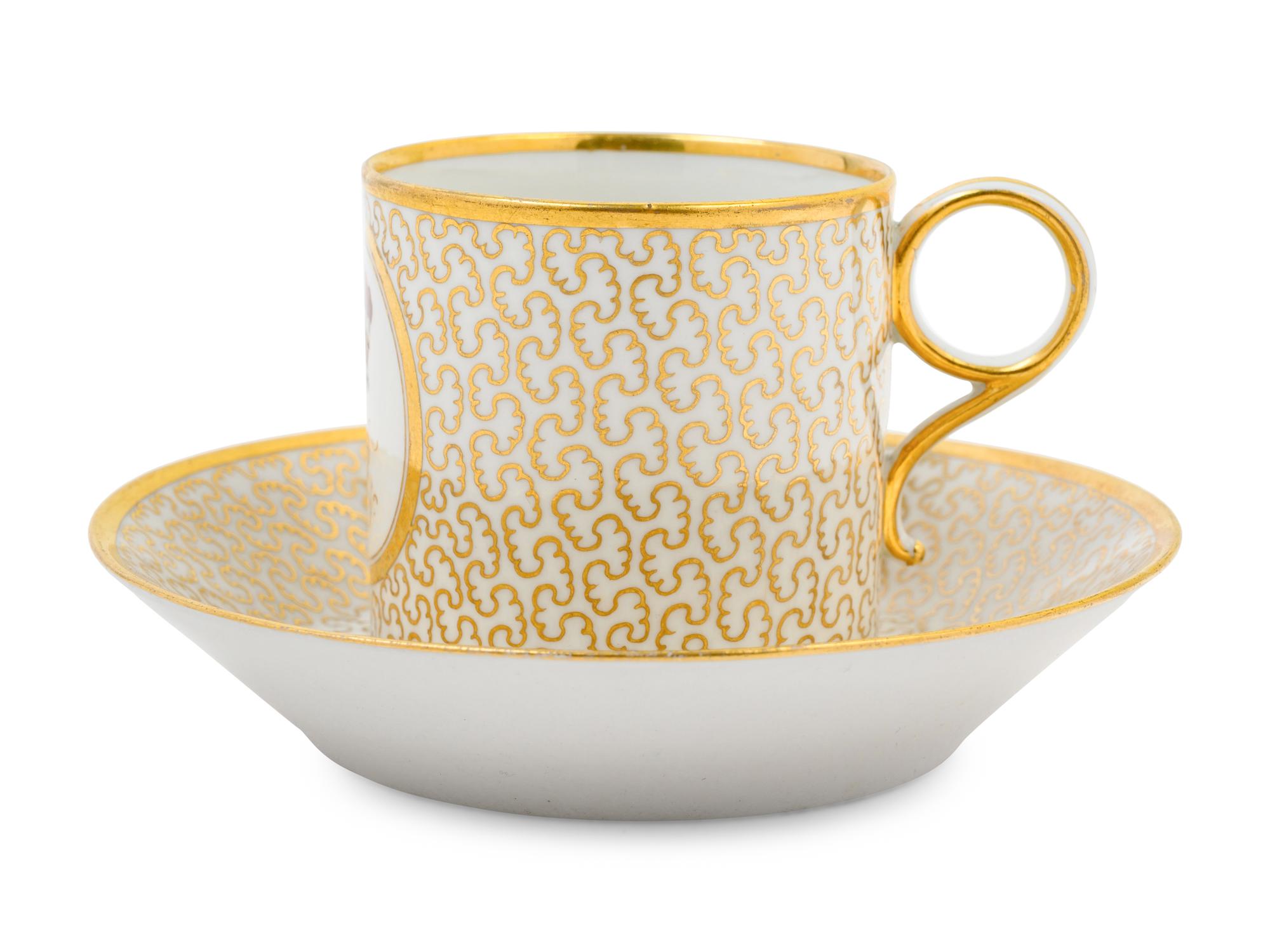 A Worcester Porcelain Cup and Saucer