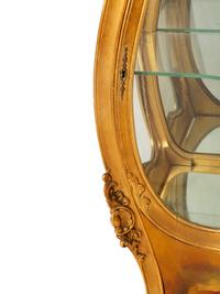 A Louis XV Style Giltwood Vernis Martin Vitrine Cabinet