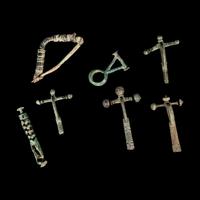 A Group of 5 Greco-Roman Fibulae and 2 Geometric Bronze Objects