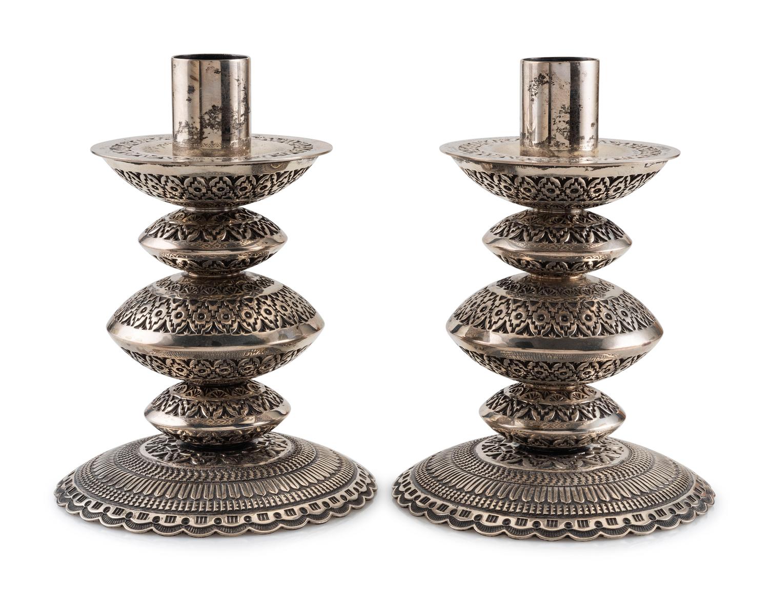 Pair of Sterling Silver Candlesticks