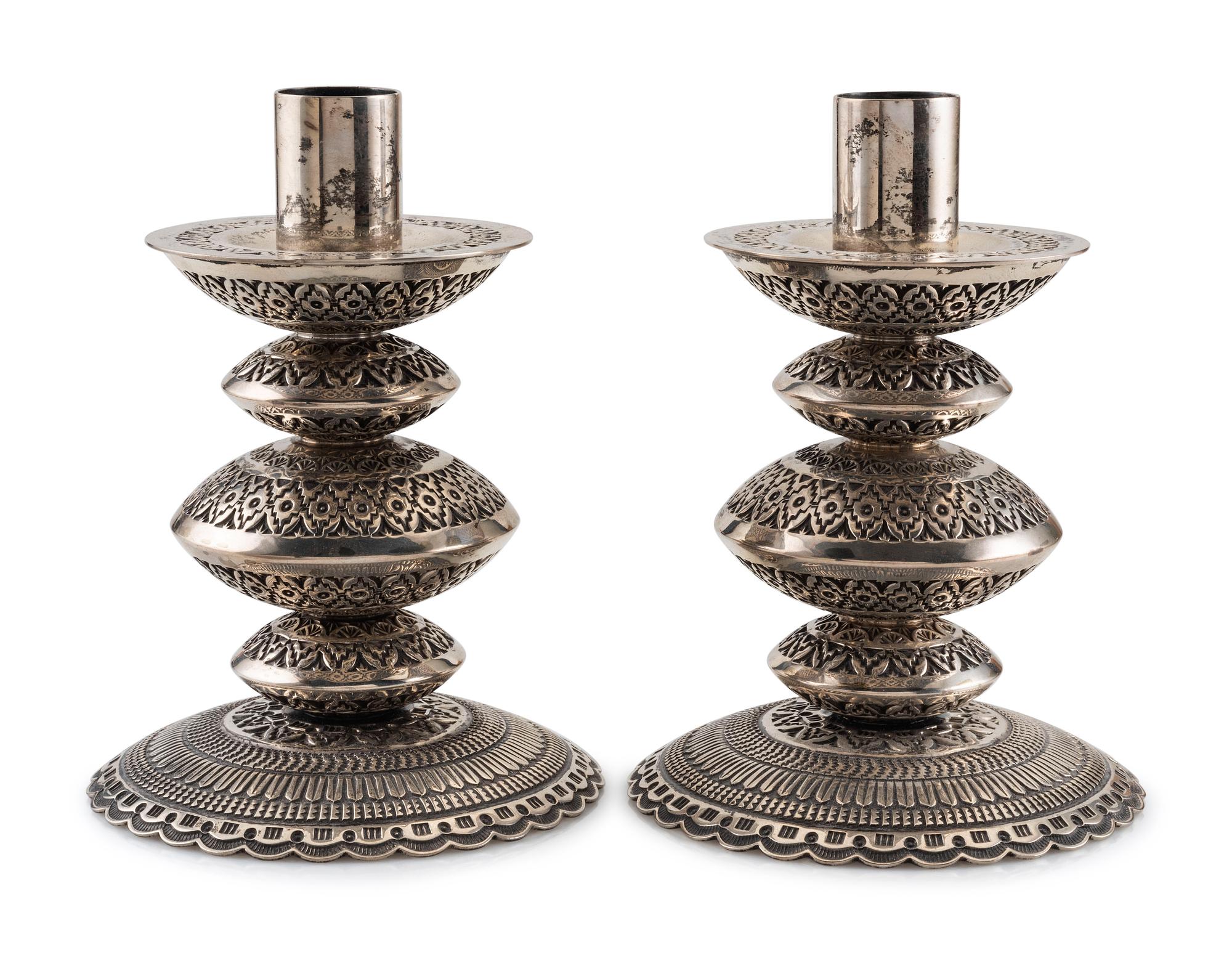 Pair of Sterling Silver Candlesticks