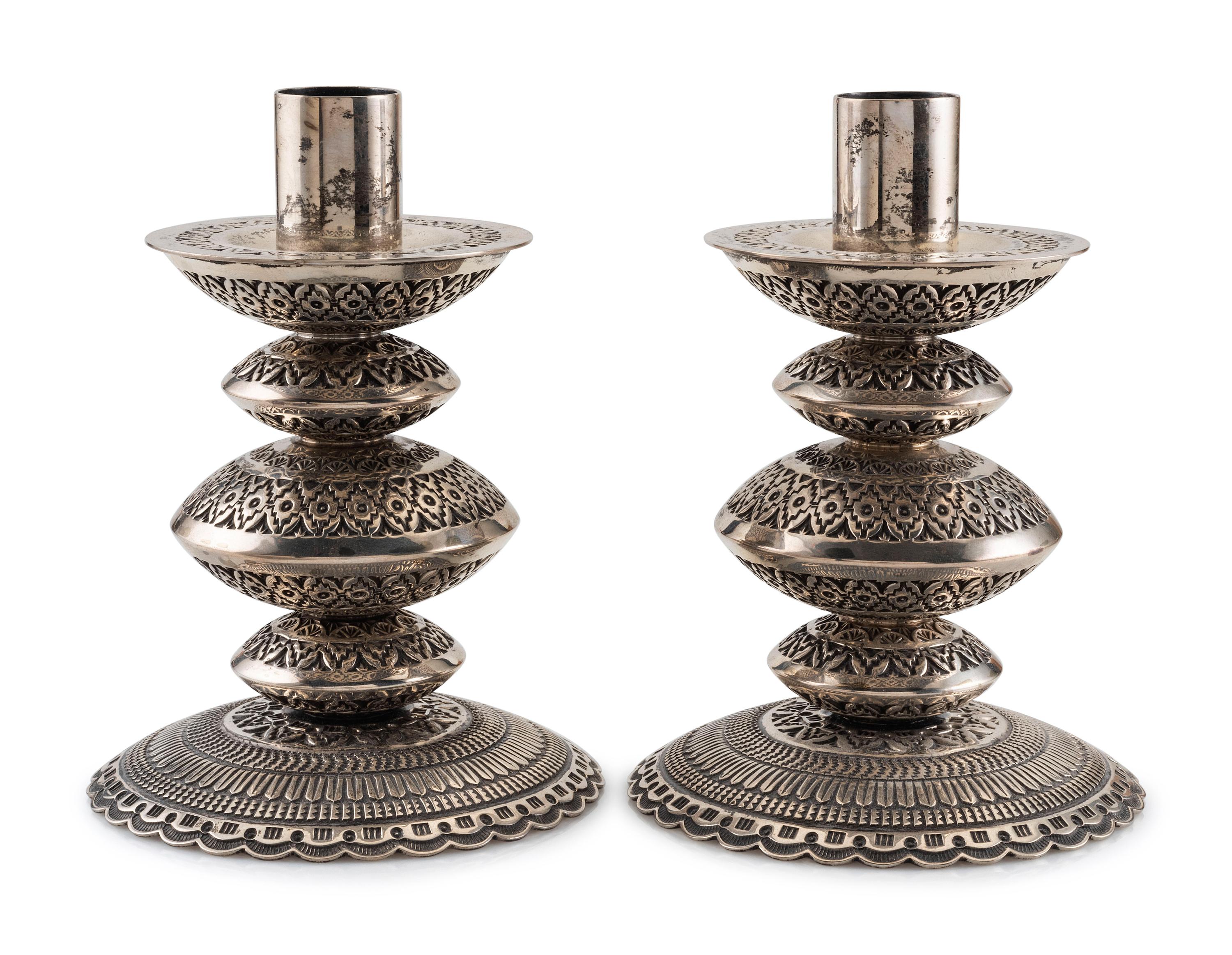 Pair of Sterling Silver Candlesticks