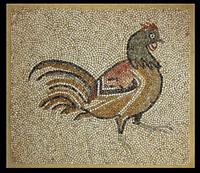 A Byzantine Marble Mosaic Panel with a Rooster