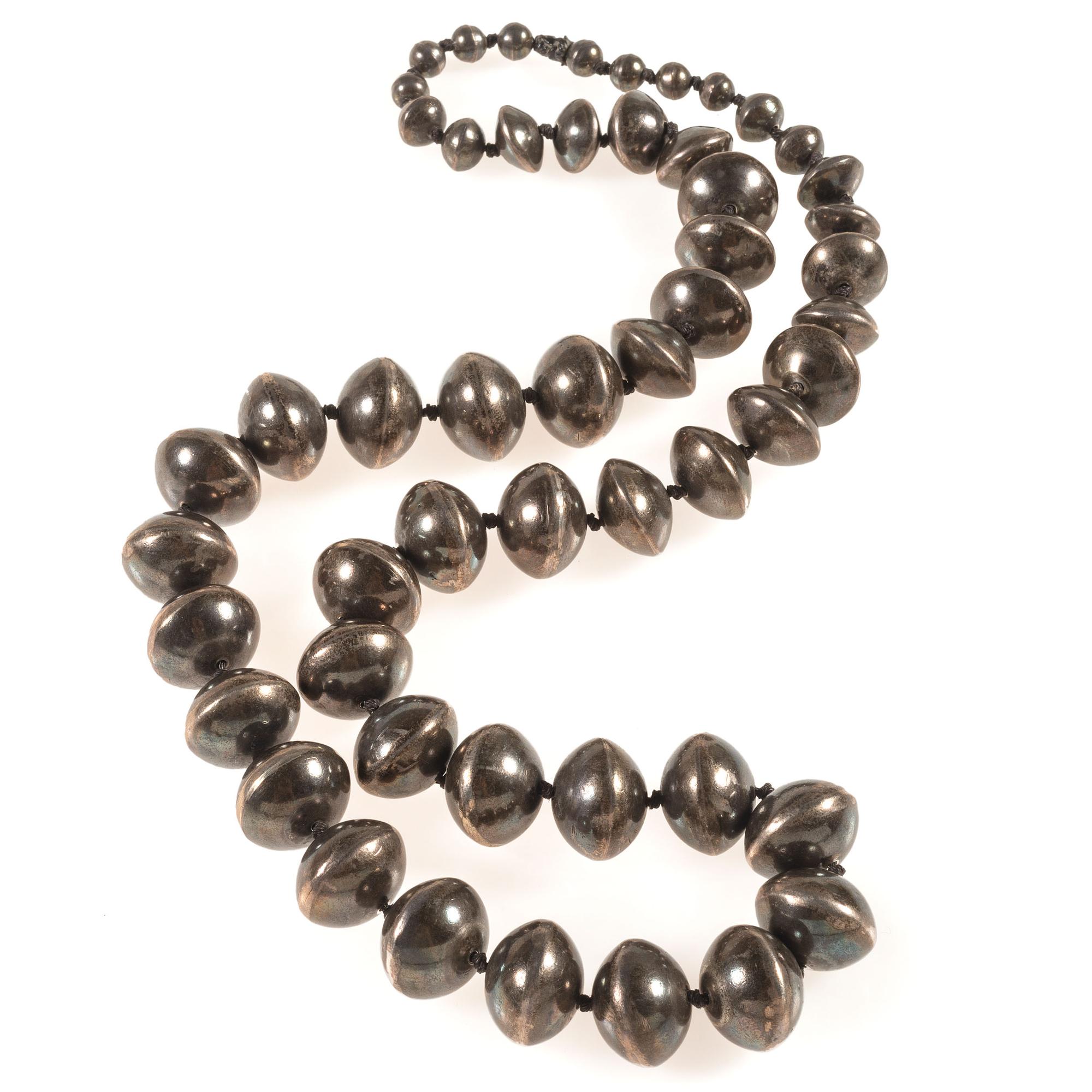 Navajo Silver Pearl Necklace