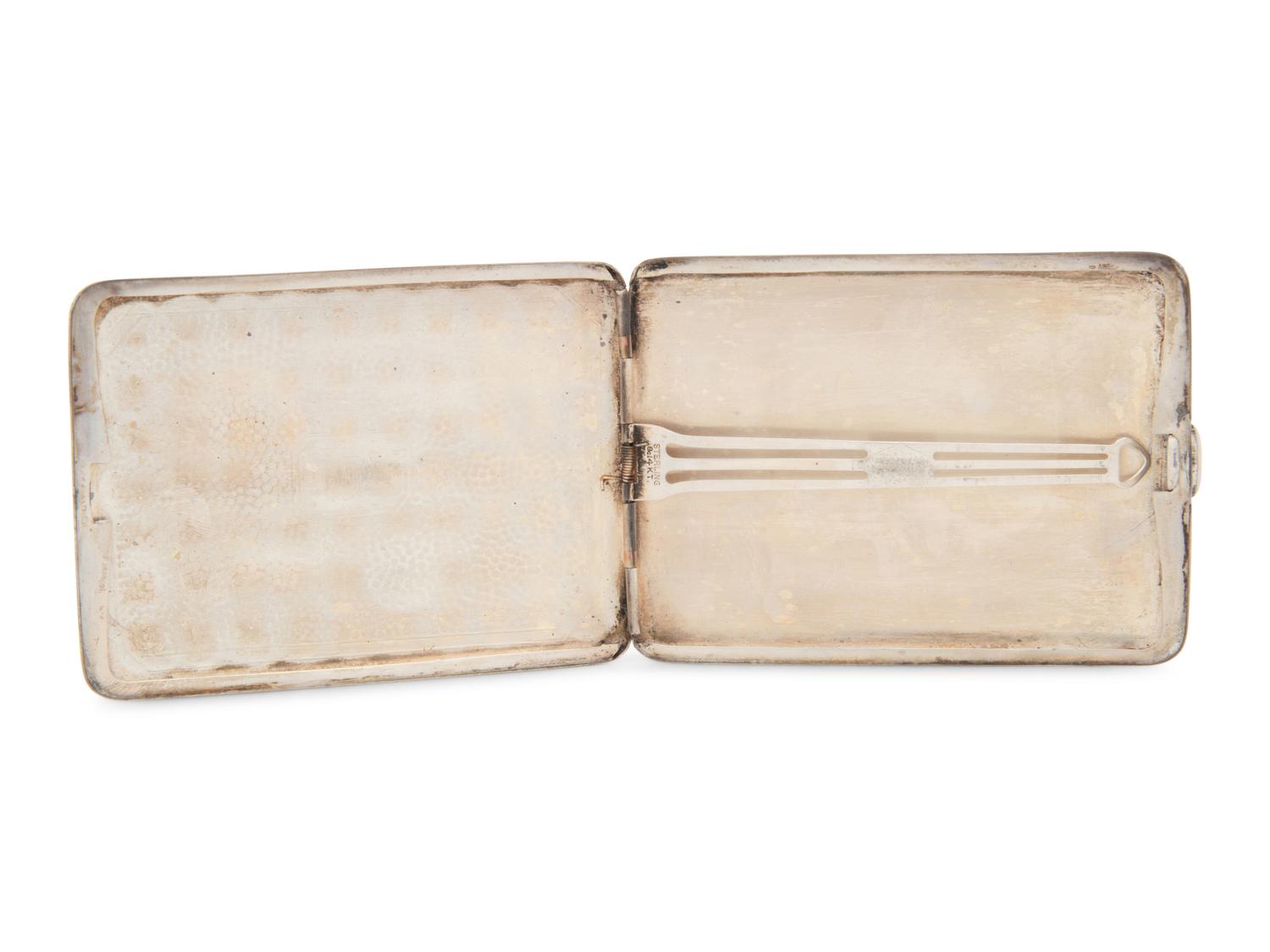 An American Silver and 14-Karat Gold Cigarette Case