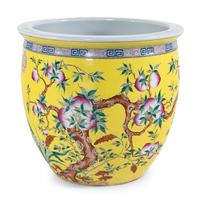 A Large Chinese Famille Rose Porcelain Fishbowl