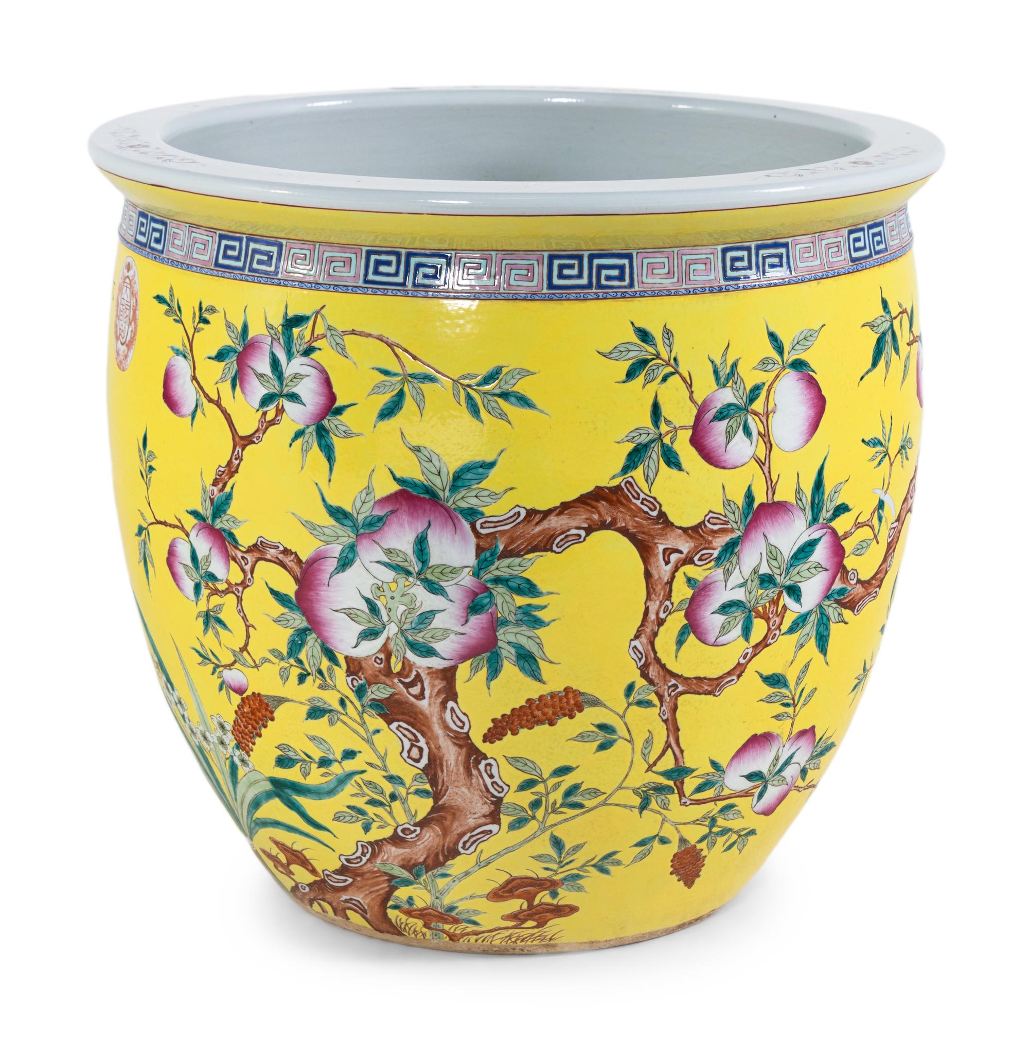 A Large Chinese Famille Rose Porcelain Fishbowl