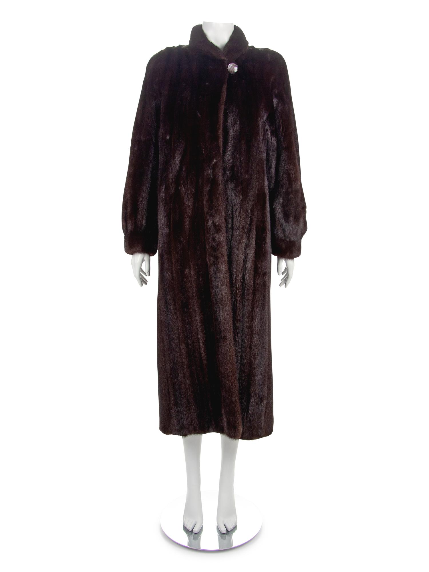 Marshall Fields Long Mink Coat, 1980-90s