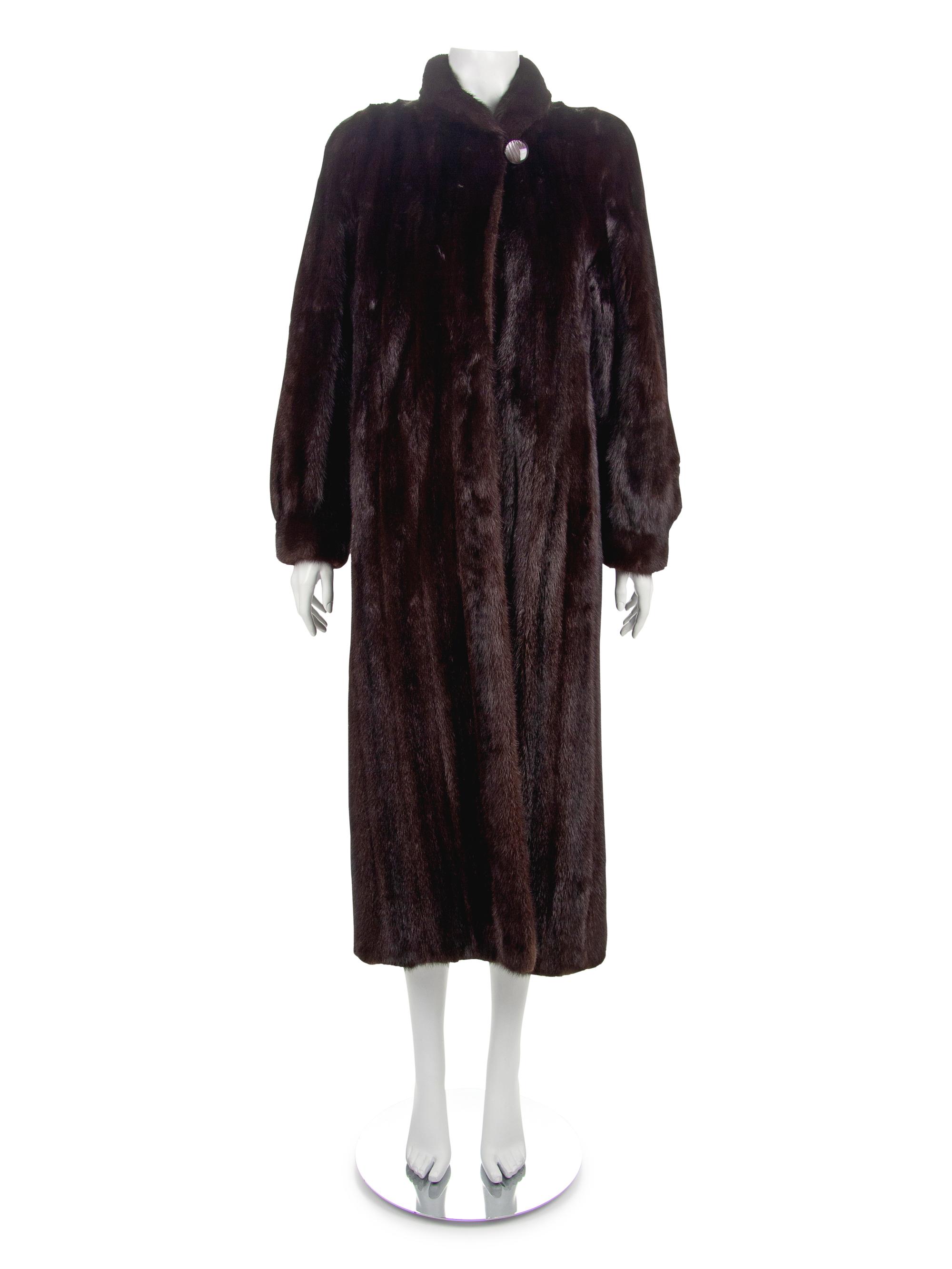 Marshall Fields Long Mink Coat, 1980-90s