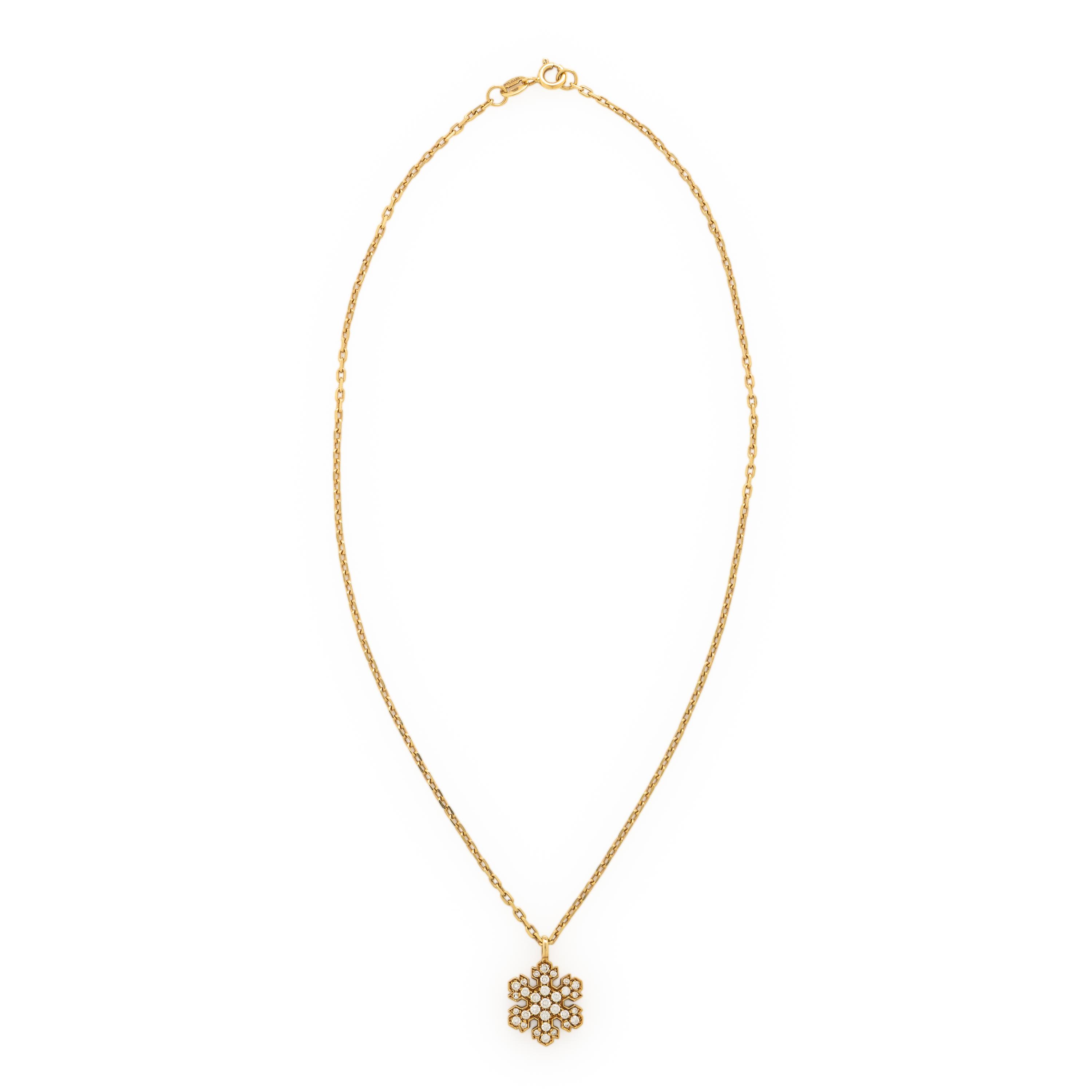 Bulgari, 'Fiocco de Neve', Diamond and Yellow Gold Necklace