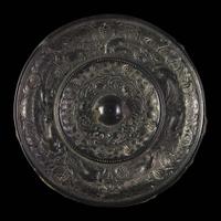A Chinese bronze "Birds and Grapes" circular mirror 飞鸟葡萄纹铜镜一面 Tang dynasty ?