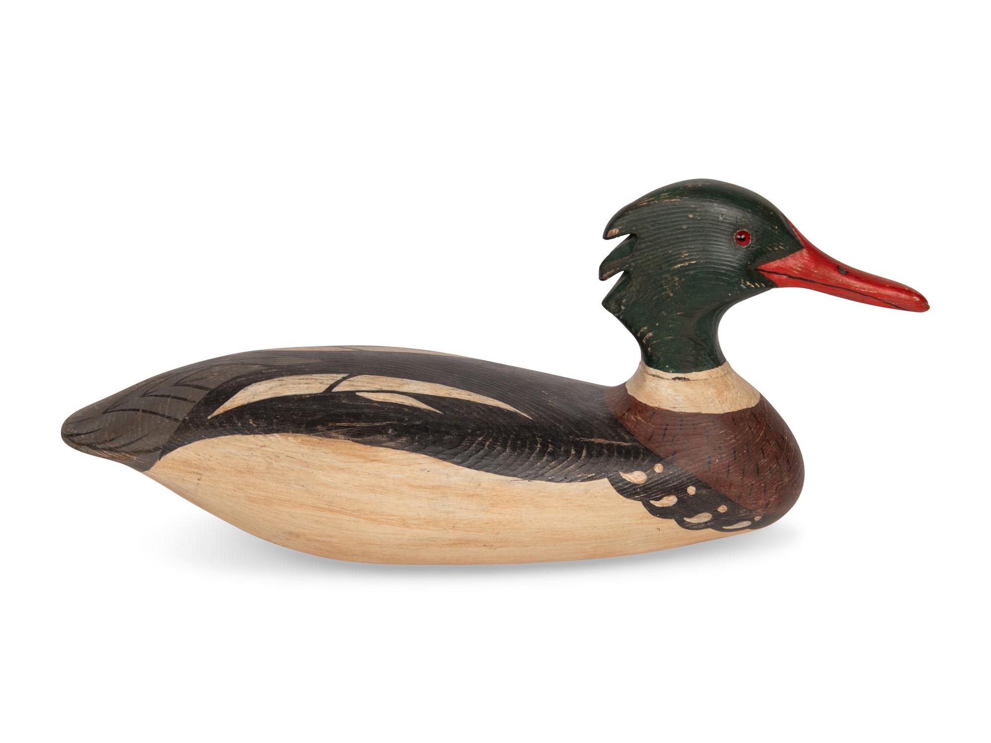 A Collection of Painted Wood Duck and Goose Decoys