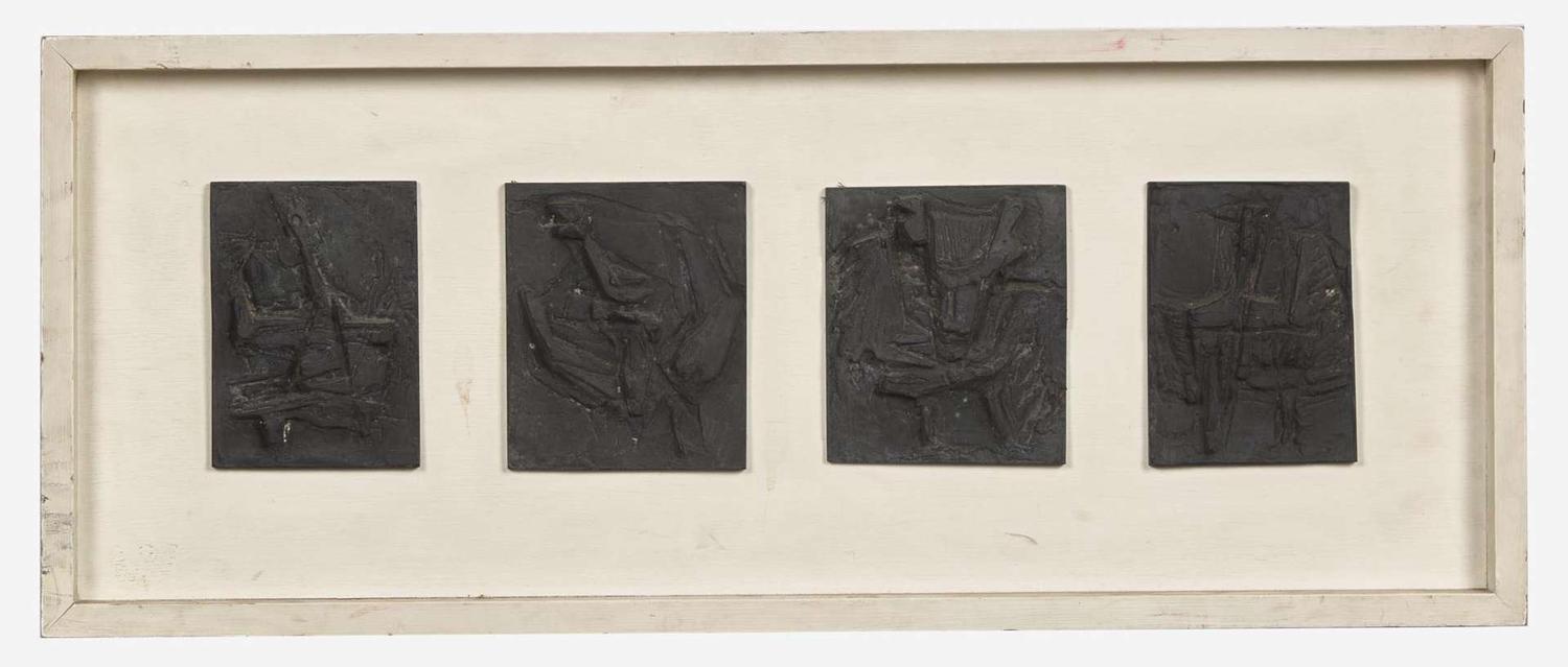 Bernard Meadows (British, 1915-2005) - Four Small Reliefs on Cock Theme