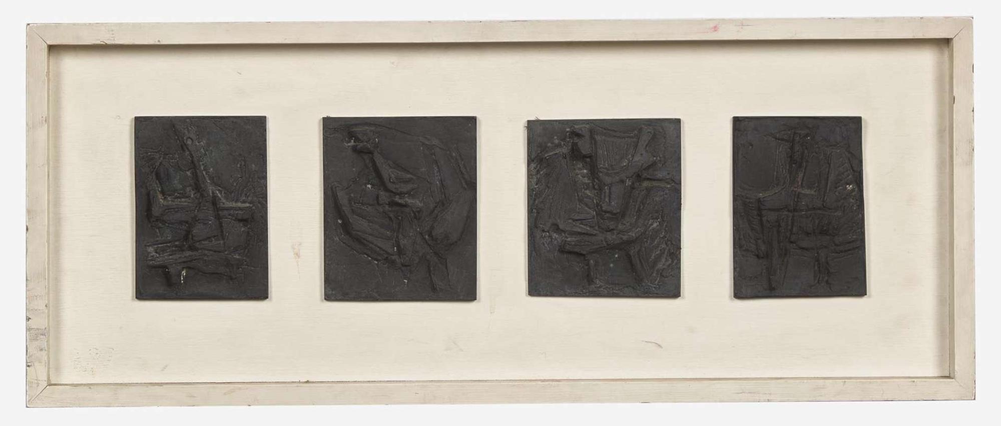 Bernard Meadows (British, 1915-2005) - Four Small Reliefs on Cock Theme