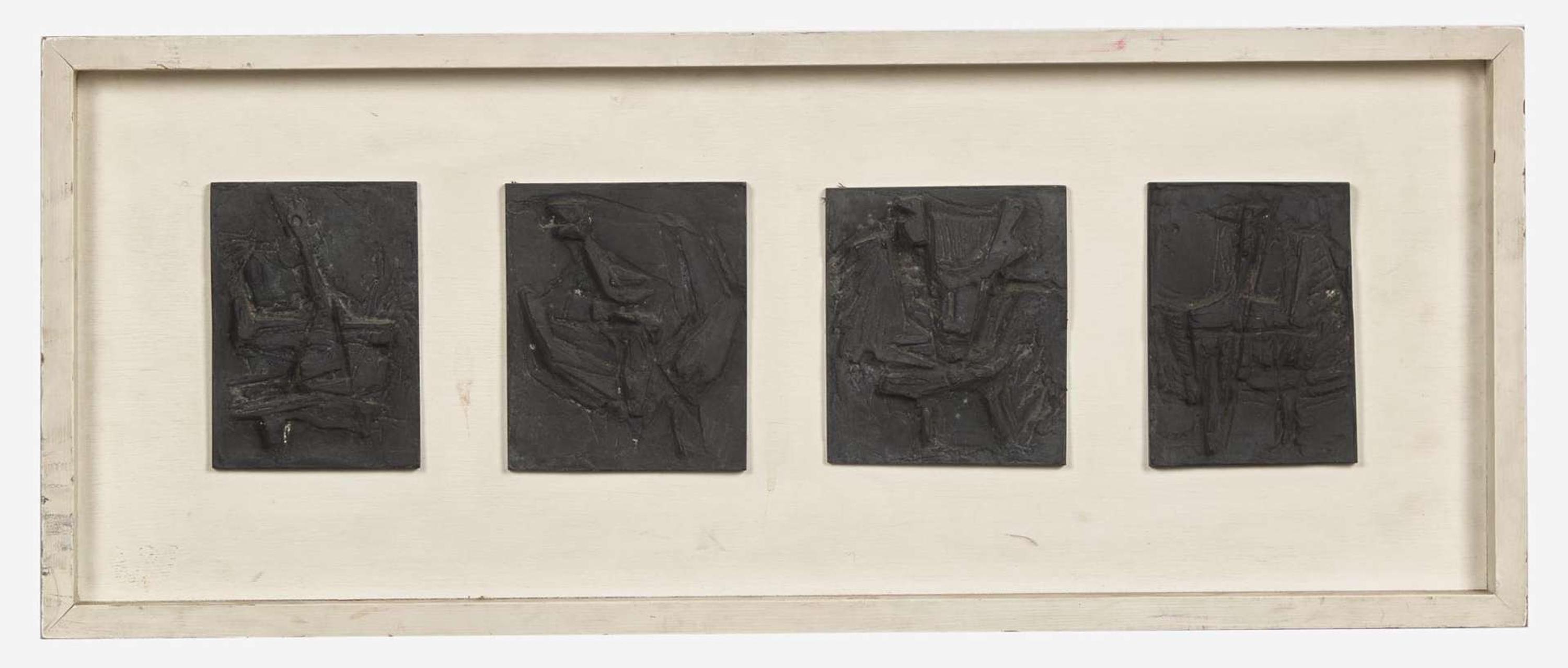 Bernard Meadows (British, 1915-2005) - Four Small Reliefs on Cock Theme