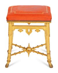 A Northern European Giltwood Stool
