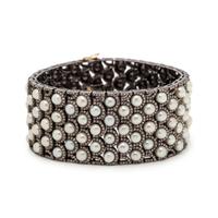 CULTURED PEARL AND DIAMOND BRACELET