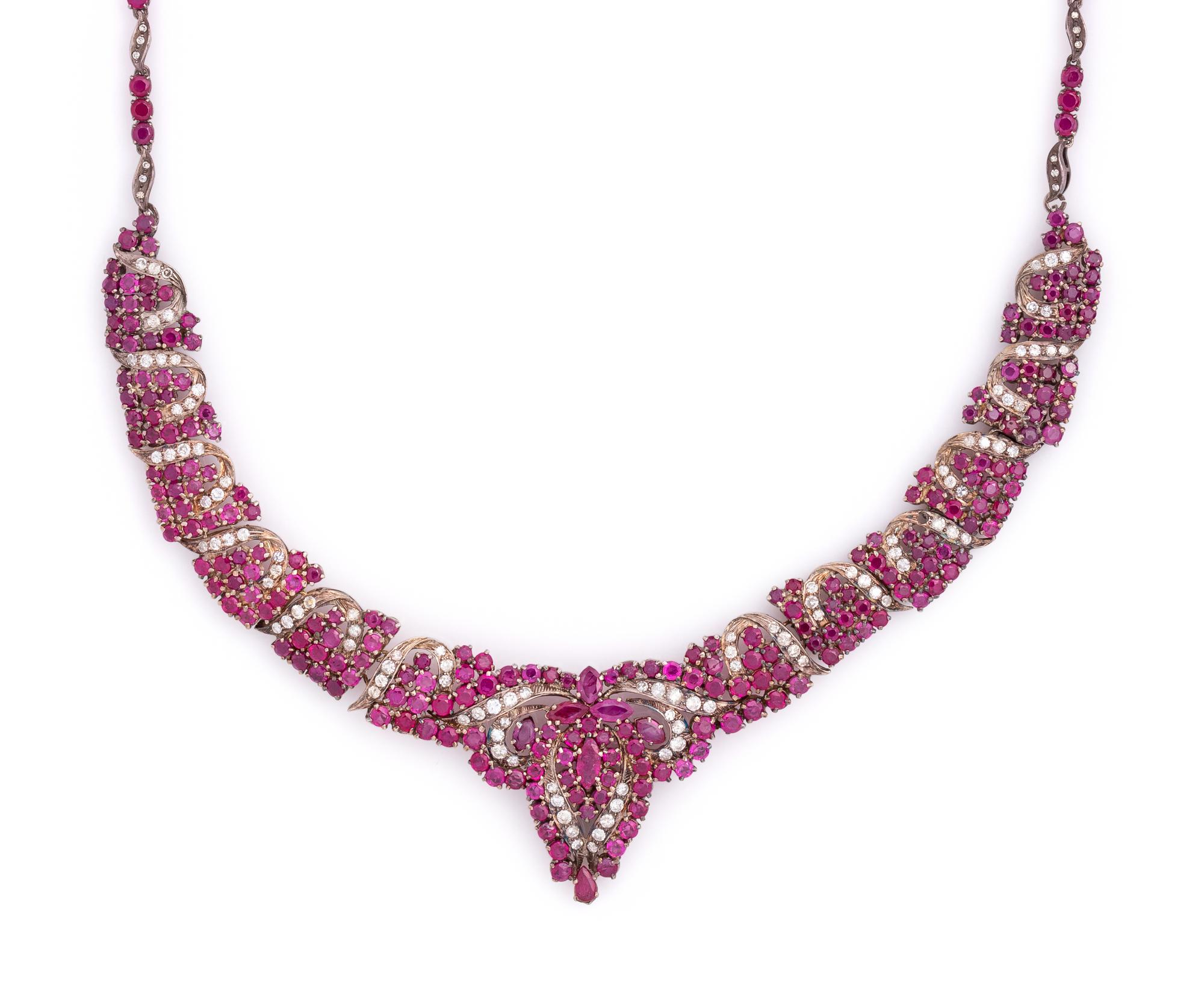 RUBY AND DIAMOND SET