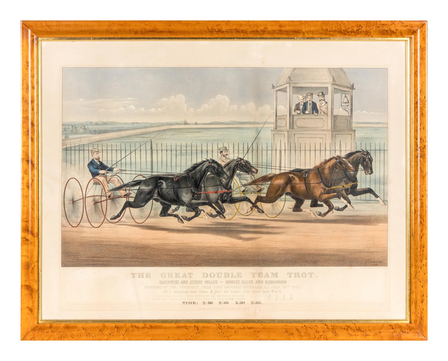[HORSE RACING SCENES] -- CURRIER and IVES, publishers -- After John Cameron, J. McAuliffe, or Louis Maurer
